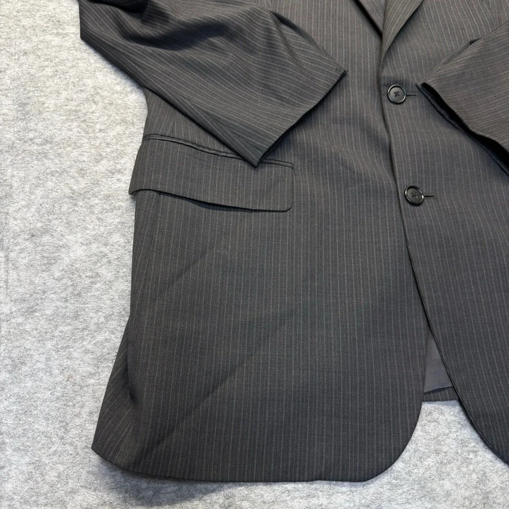 Brooks Brothers 1818 Madison Saxxon42L Gray Pinstripe Wool Blazer USA